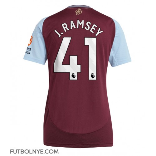 Camiseta Aston Villa Jacob Ramsey #41 Primera Equipación para mujer 2024-25 manga corta